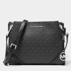 Michael Kors Nicole Triple Compartment Crossbody Bag w/ signature print